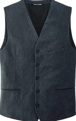 Hannes Roether Herrenweste Strukturstreifen Anthrazit Clearance