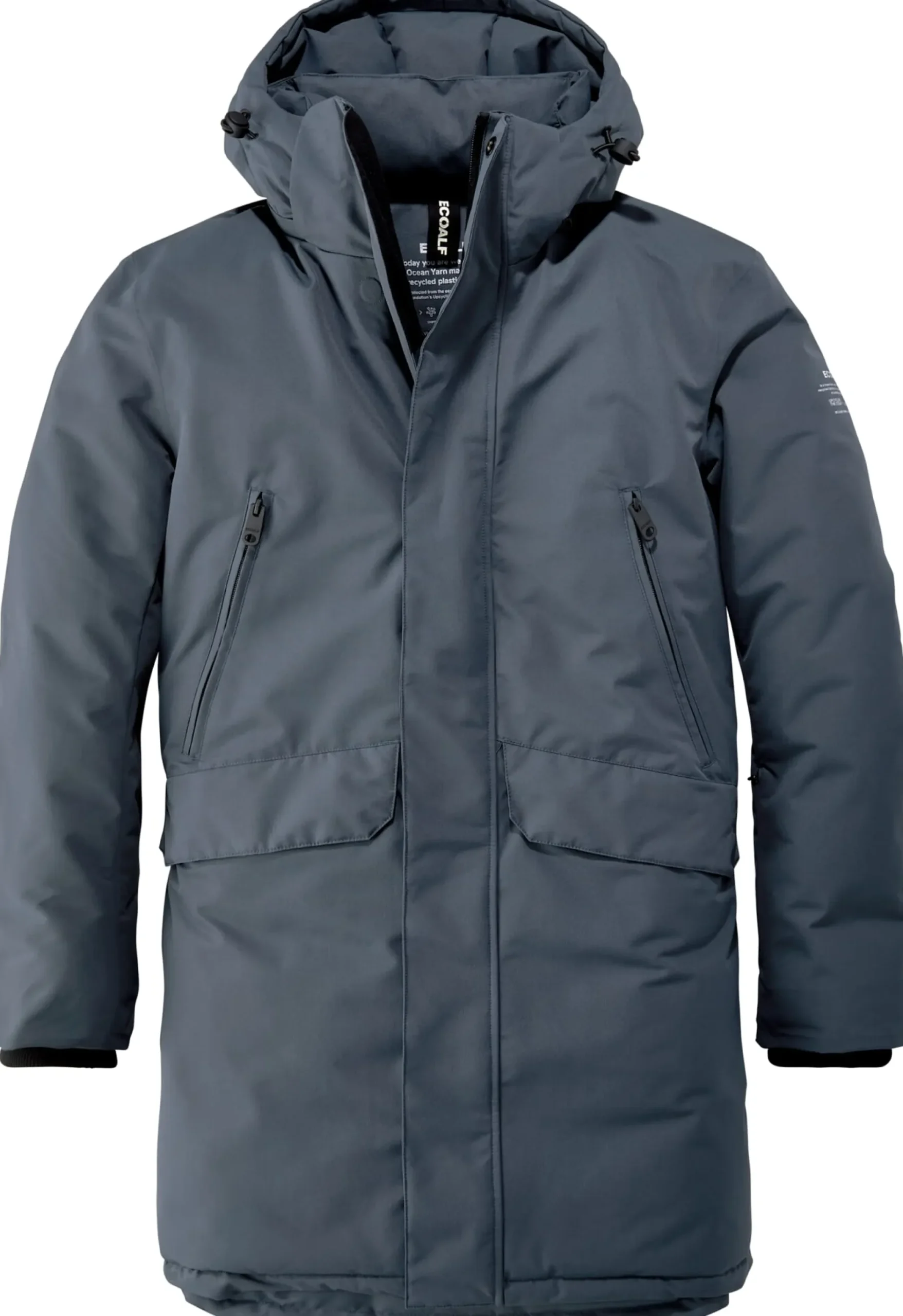 Ecoalf Herren-Winterparka Mittelblau