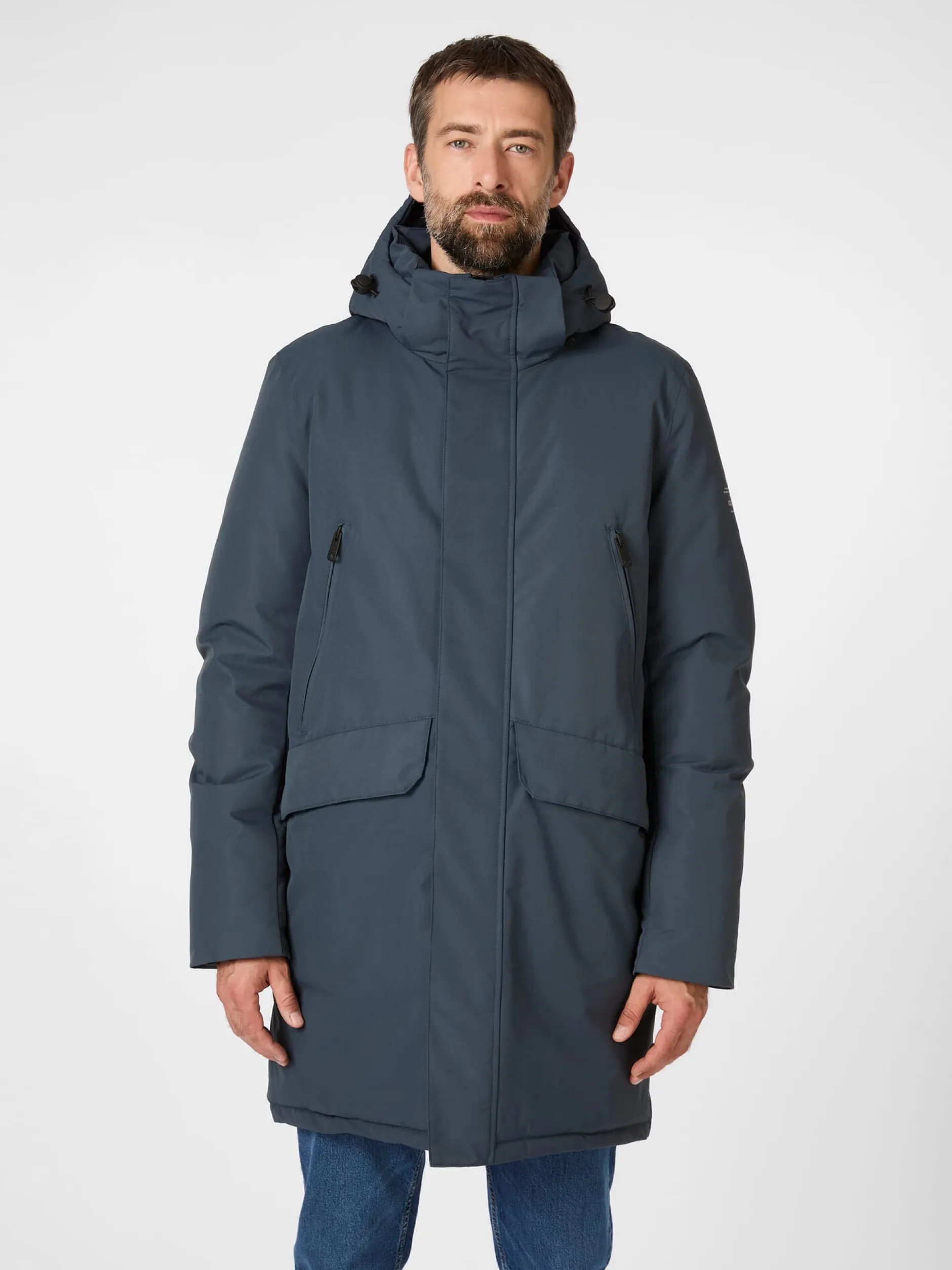 Ecoalf Herren-Winterparka Mittelblau