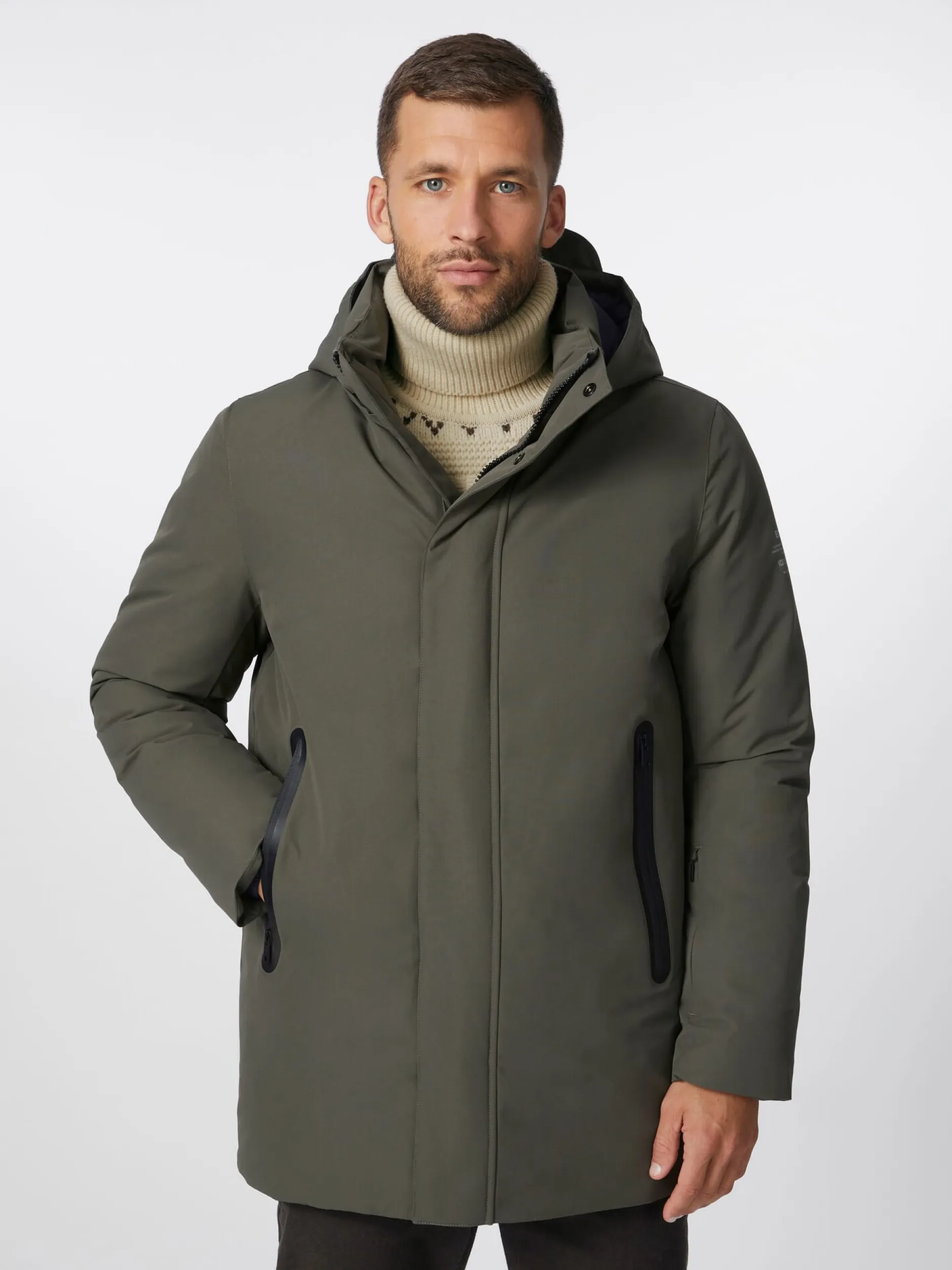 Ecoalf Herren-Winterparka Oliv Clearance