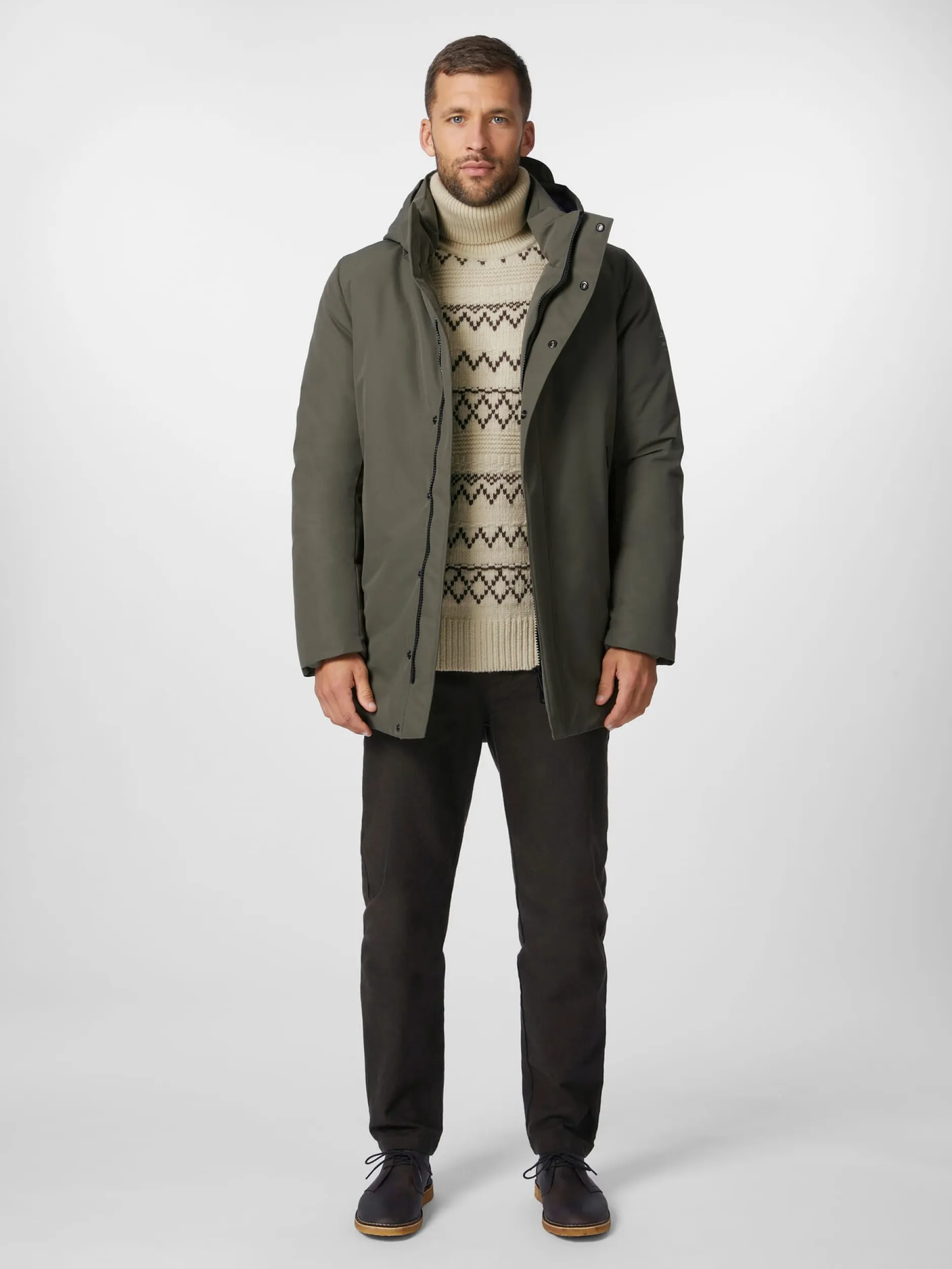 Ecoalf Herren-Winterparka Oliv Clearance