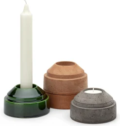 Bergs Potter Hoff Terrakotta-Kerzenhalter stapelbar
