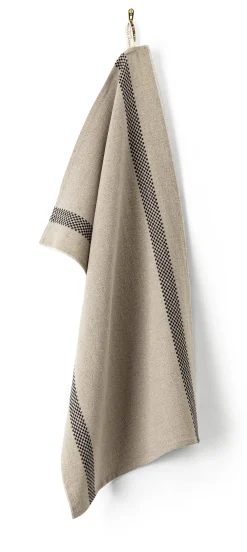 Charvet Editions Küchenhandtuch Leinen Schwarz