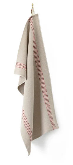 Charvet Editions Küchenhandtuch Leinen Rot Outlet
