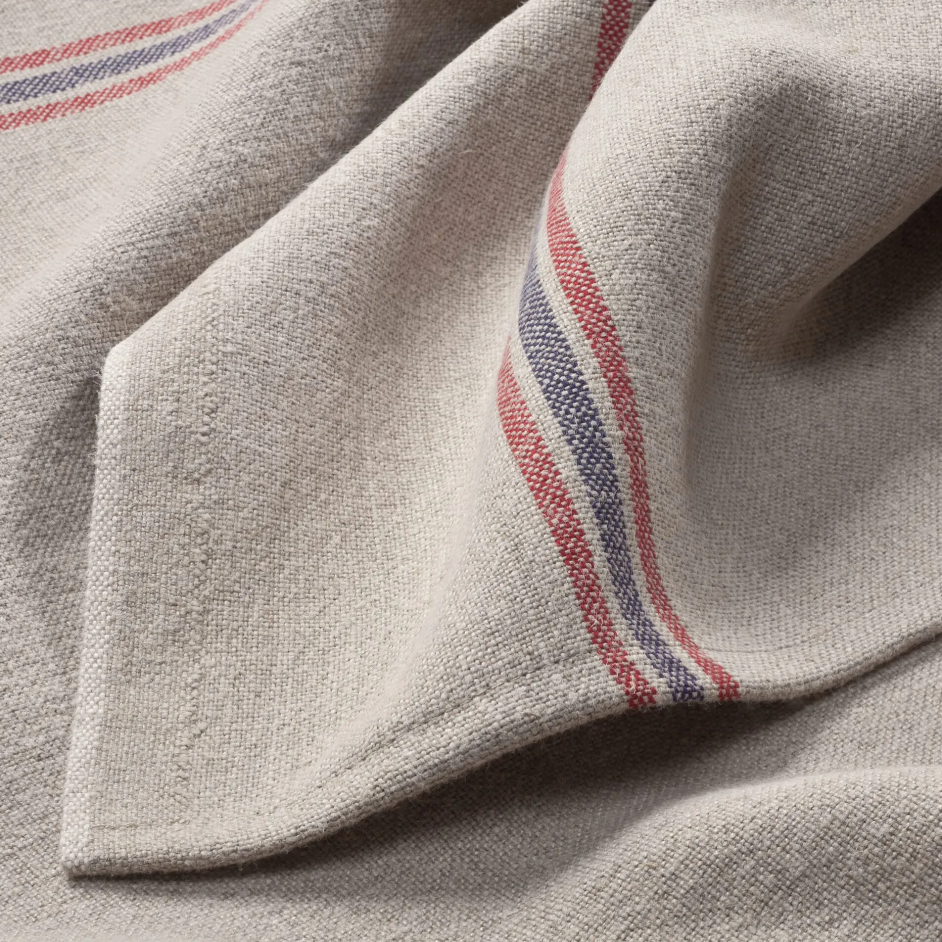 Charvet Editions Küchenhandtuch Leinen Streifen Natur New