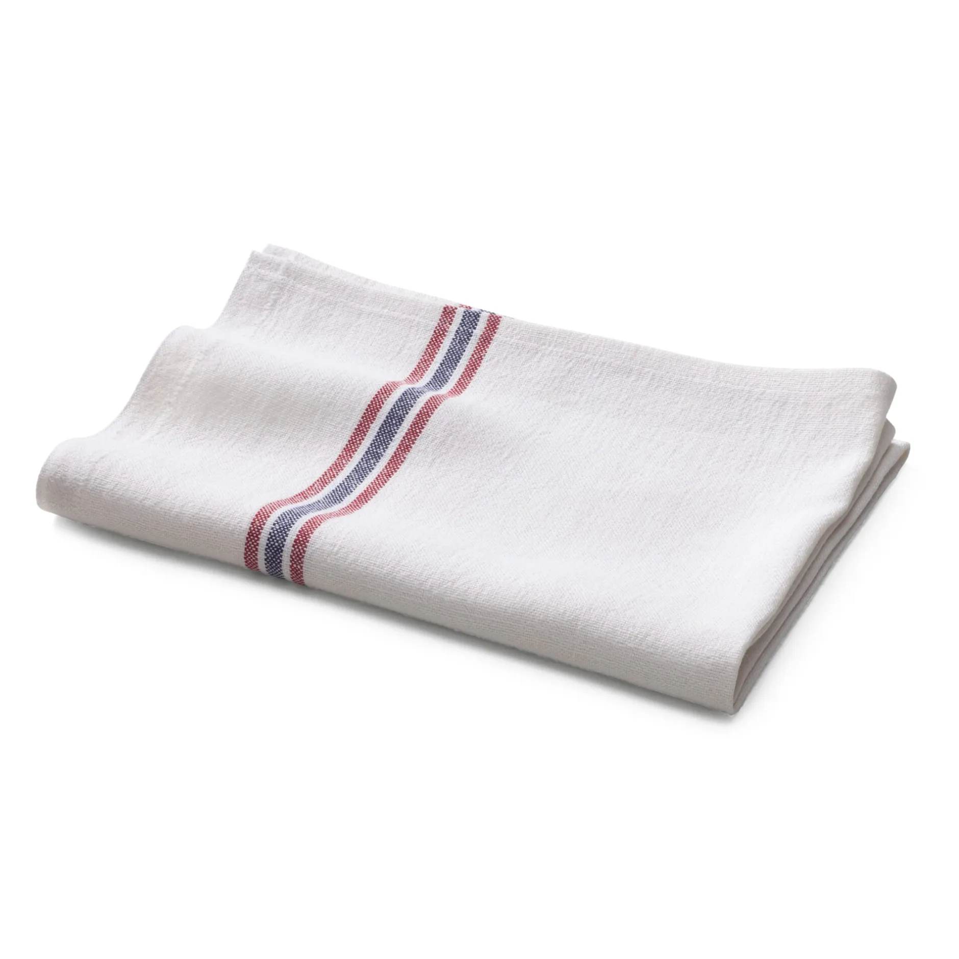 Charvet Editions Küchenhandtuch Leinen Streifen Weiß Discount