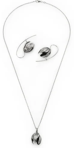 Ménard Kette mit Anhänger Blütenkelch, Silber Clearance