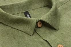 Pure Pure Kinder-Hemd Kurzarm Leinen Oliv Sale