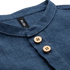 Pure Pure Kinder-Hemd Leinen Denimblau Outlet