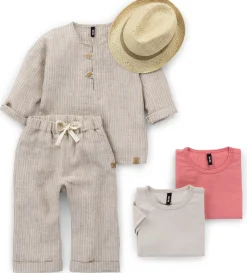 Pure Pure Kinder-Hose Leinen gestreift Hot