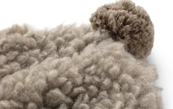 Pure Pure Kinder-Mütze mit Bommel Wollplüsch Hellgrau Sale