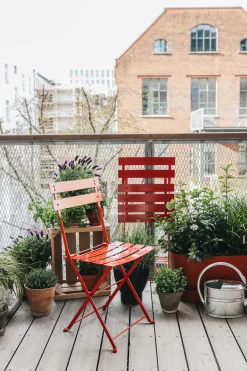 Demar Forge Klappstuhl Stahl Rot New