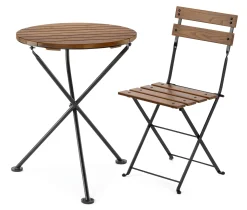 Demar Forge Klappstuhl Stahl mit Holzauflage Braun Outlet