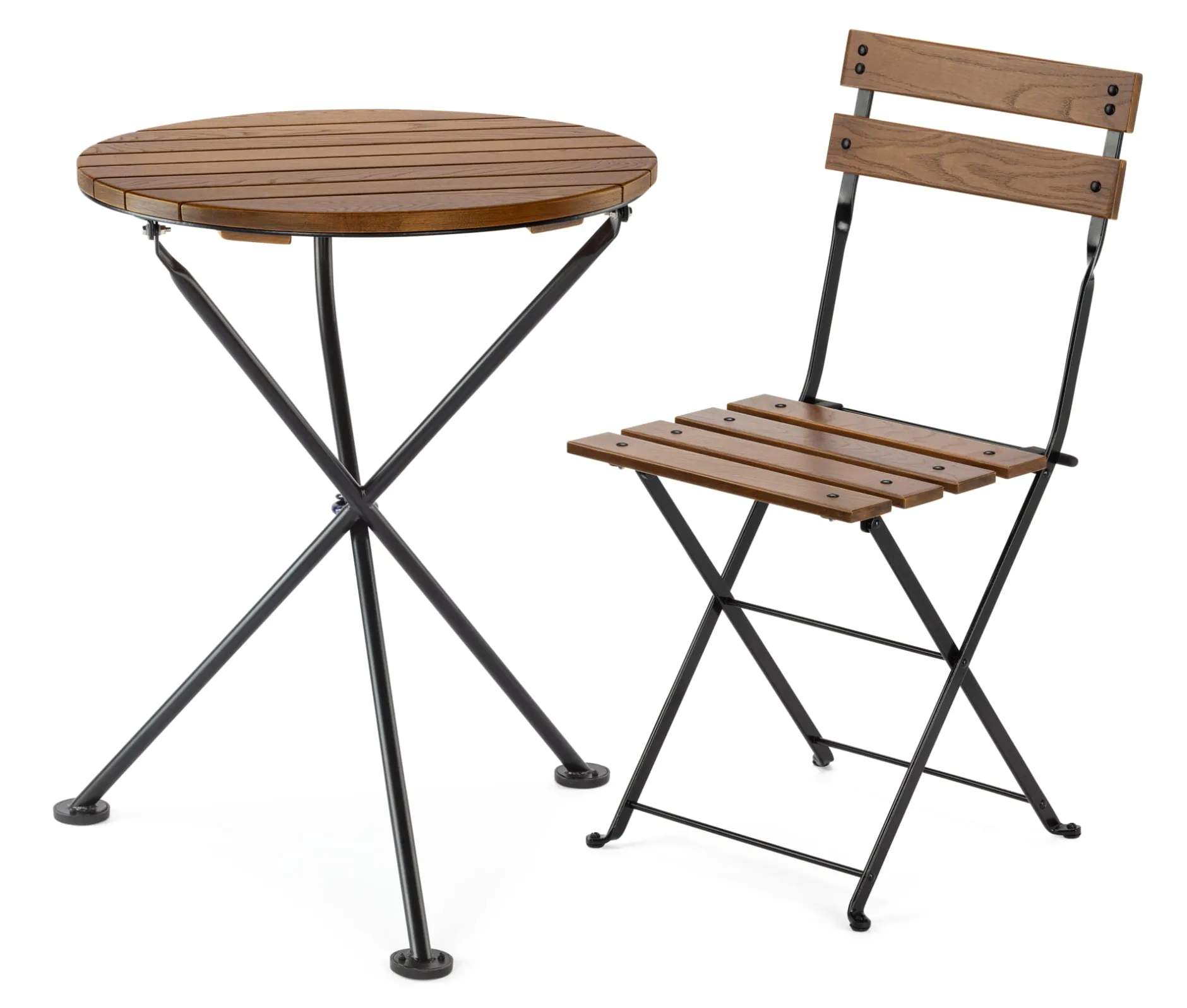 Demar Forge Klappstuhl Stahl mit Holzauflage Braun Outlet