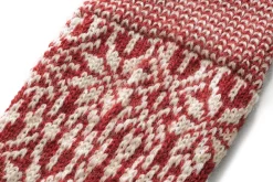 Hirsch Natur Kniestrumpf Jacquard Schurwolle Rot Online