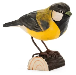 Wildlife Garden Kohlmeise Lindenholz handgeschnitzt Online