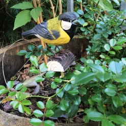 Wildlife Garden Kohlmeise Lindenholz handgeschnitzt Online