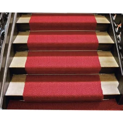 August Schär Kokosteppich Fischgrat Rot Online