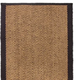 August Schär Kokosteppich Fischgrat natur-schwarz Outlet