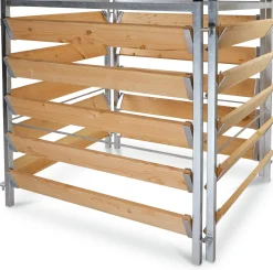 bellissa Haas Kompostkiste Stahl verzinkt, Lärchenholz Discount