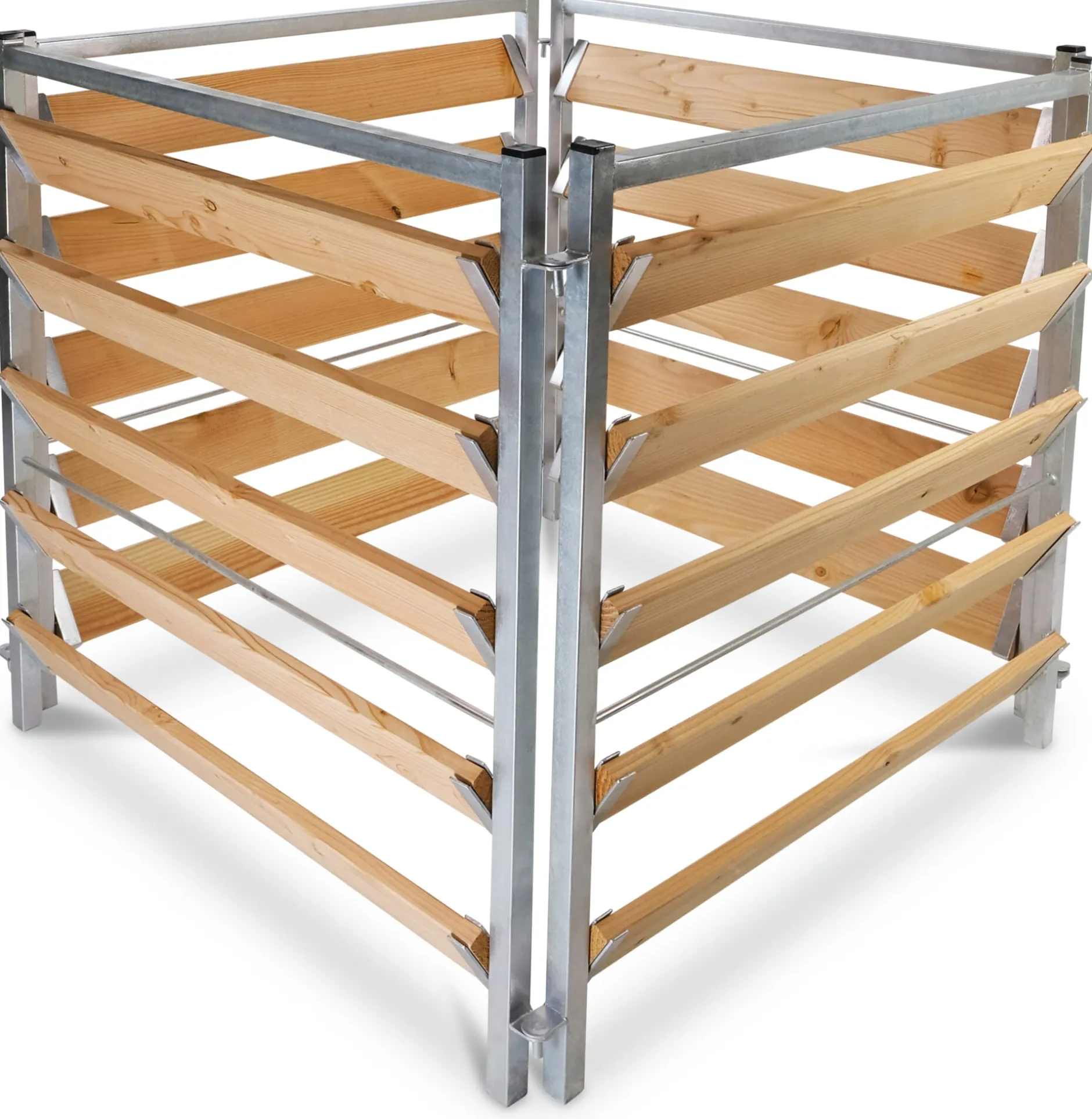 bellissa Haas Kompostkiste Stahl verzinkt, Lärchenholz Discount