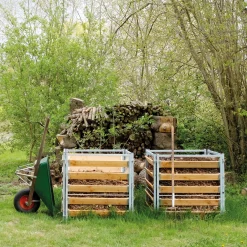 bellissa Haas Kompostkiste Stahl verzinkt, Lärchenholz Discount