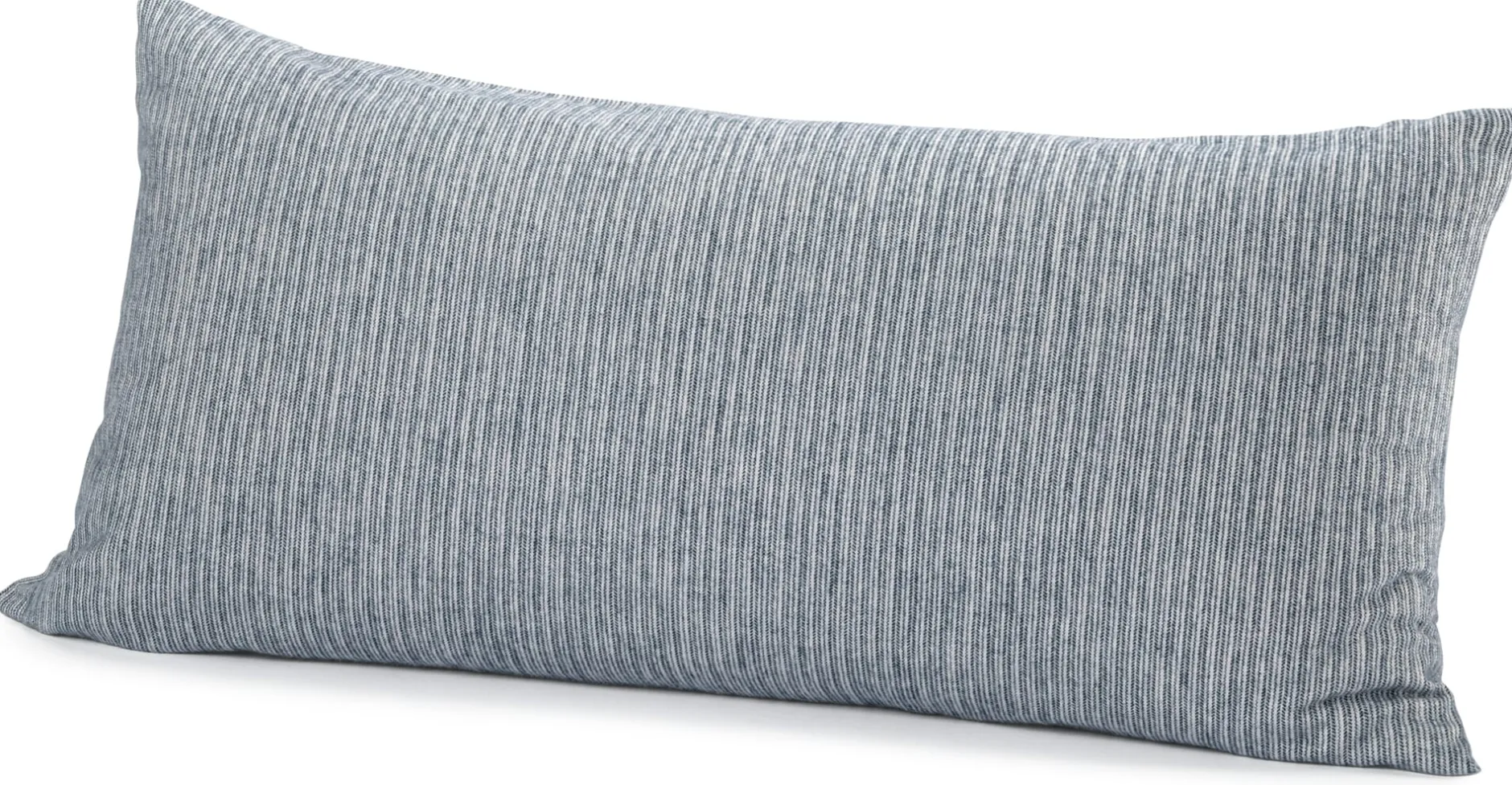 Sampedro Kopfkissenbezug Flanell Fischgrat Blau