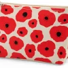 Melawear Kulturbeutel Blumenprint, rot-natur