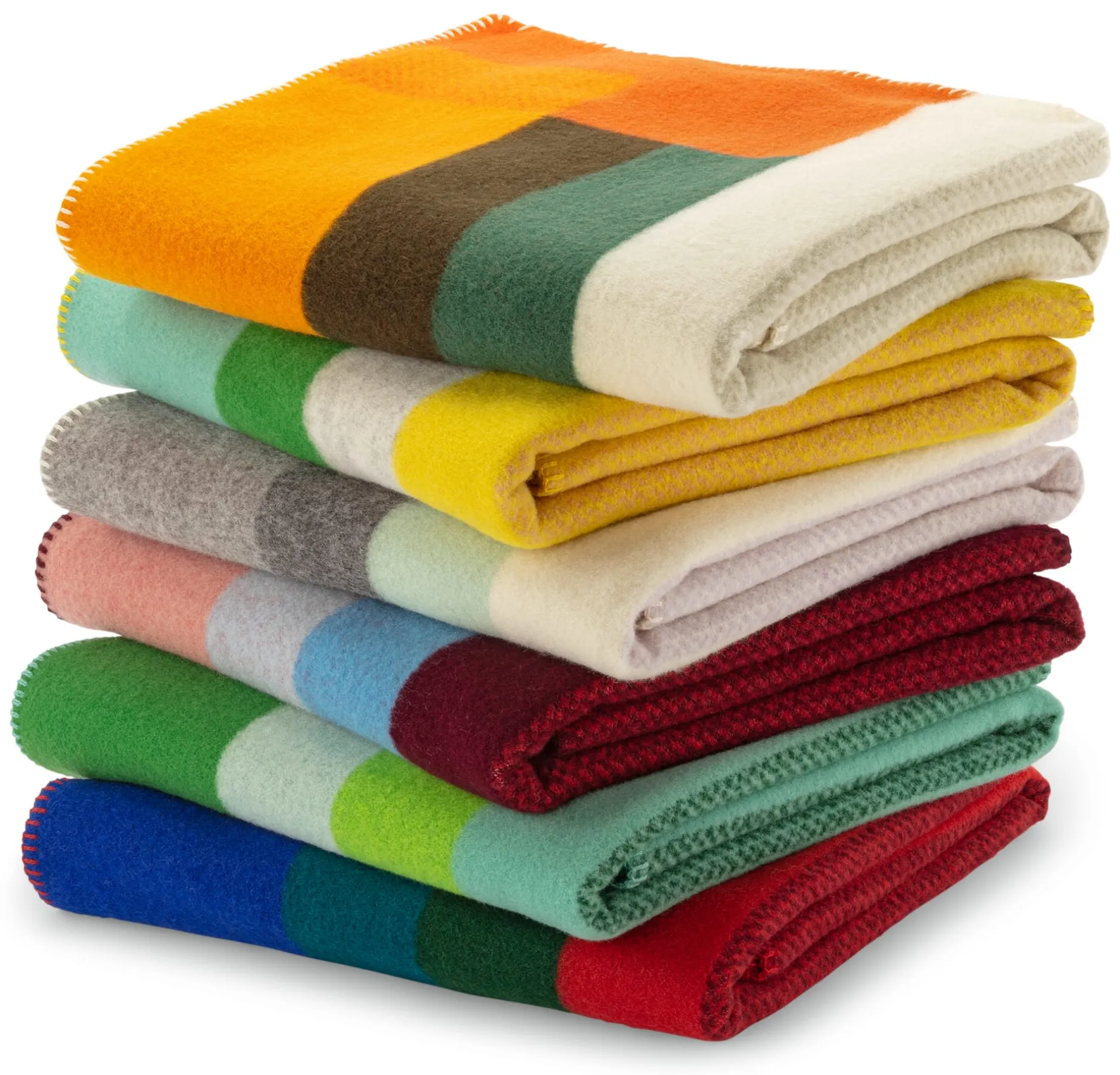 Røros Tweed Lammwolldecke Bauhausstil Orange Best