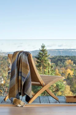 Røros Tweed Lammwolldecke Naturtöne Fri Clearance