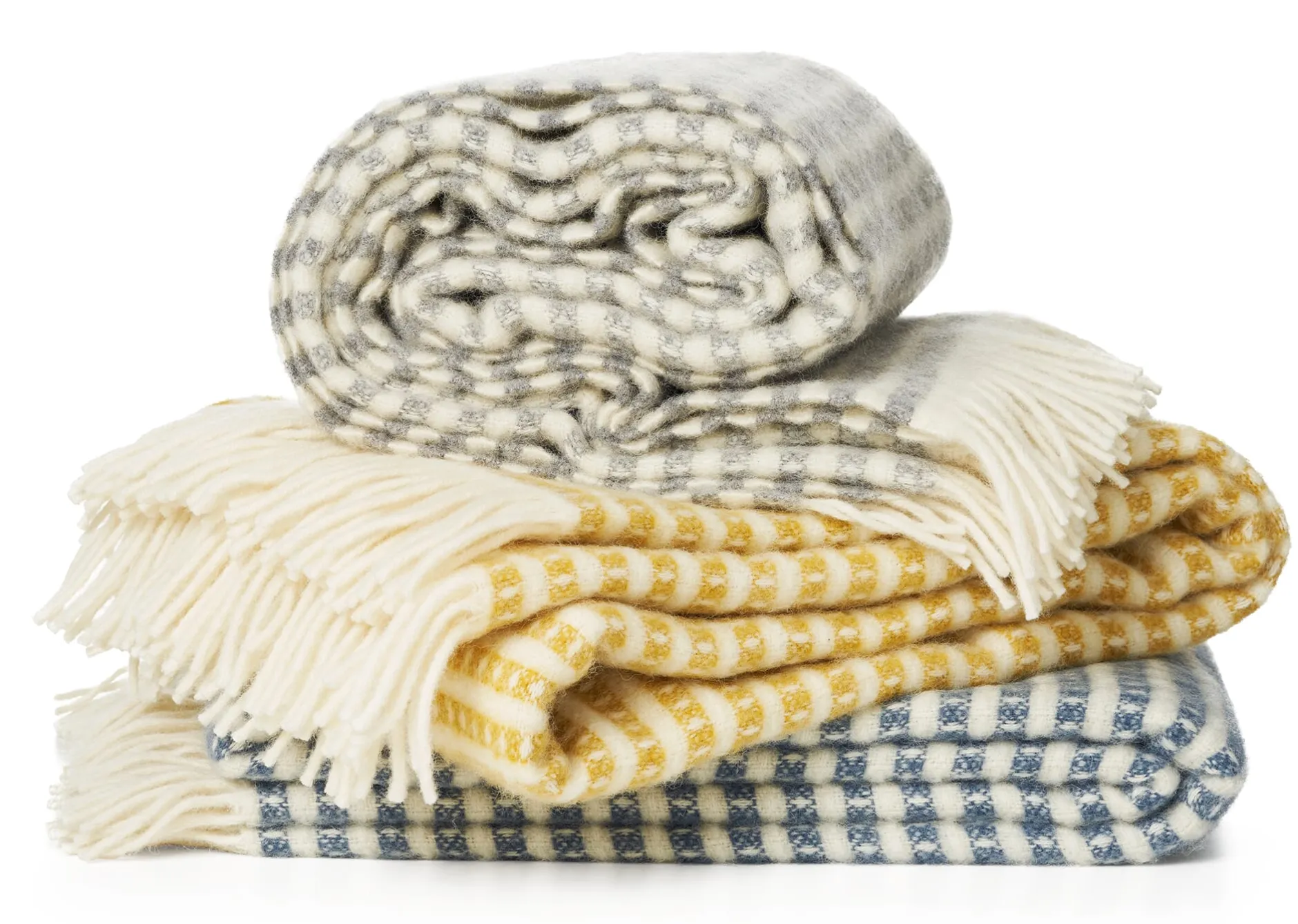 Lammwolldecke Ollie Gelb