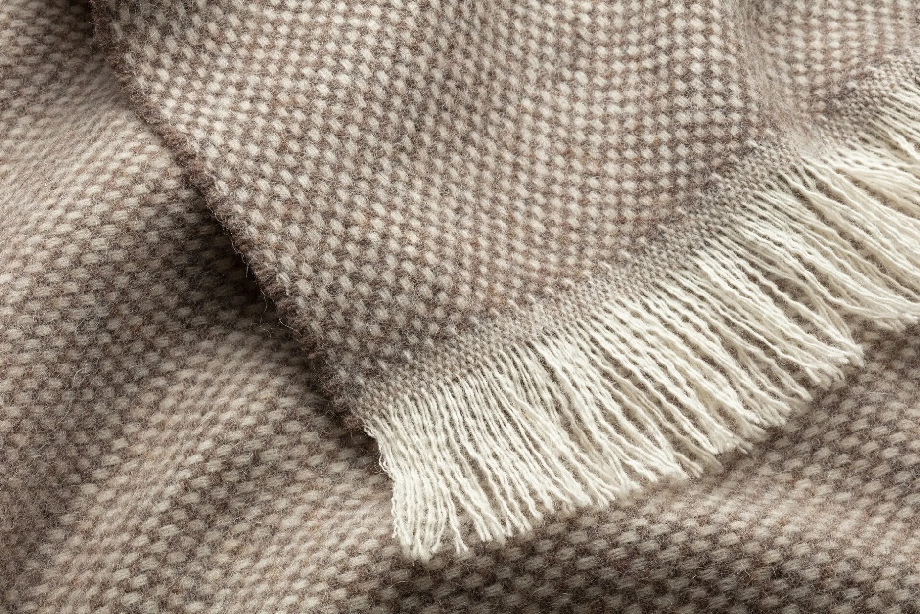 Steinbeck Lammwolldecke Panamabindung Beige Sale