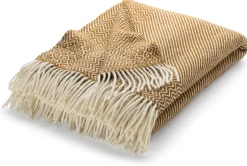 Røros Tweed Lammwolldecke Zickzack-Streifen Kattefot Discount