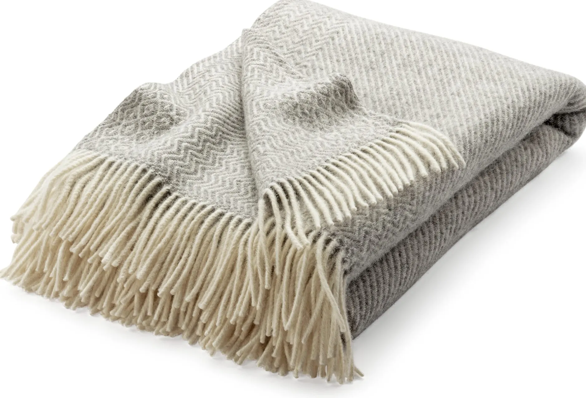 Røros Tweed Lammwolldecke Zickzack-Streifen Kattefot Online