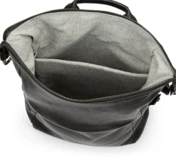 Harold’s Lederwaren Laptop-Lederrucksack, schwarz Clearance