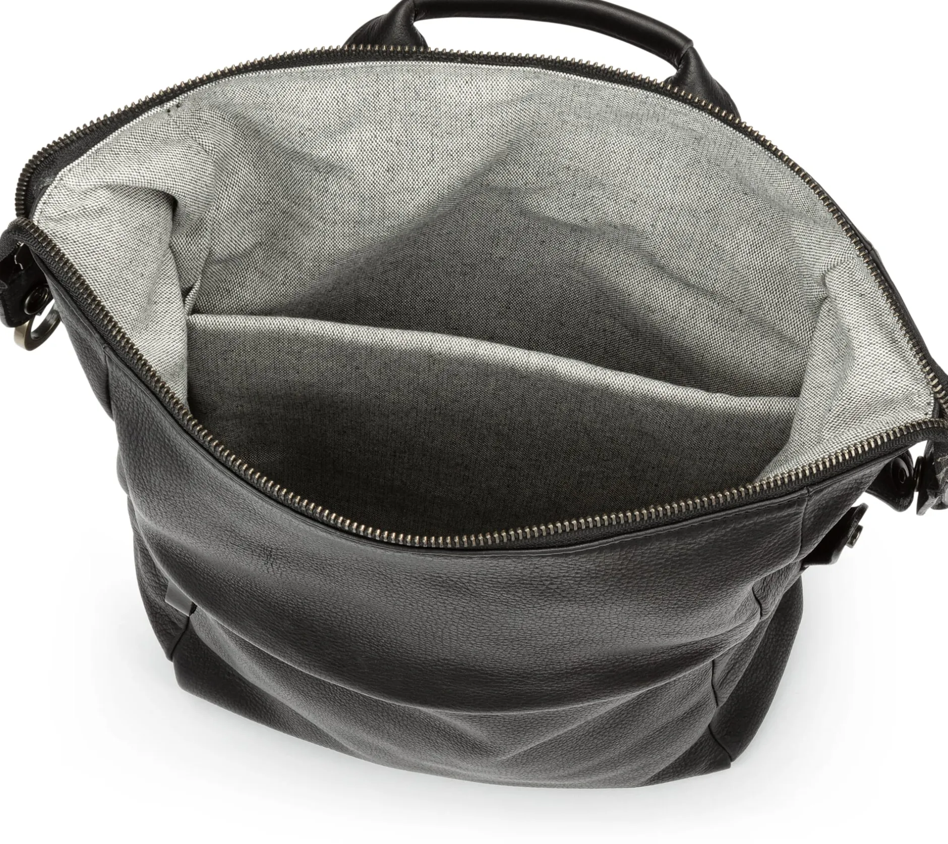 Harold’s Lederwaren Laptop-Lederrucksack, schwarz Clearance