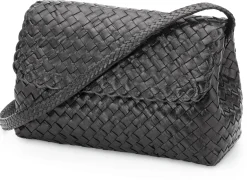 Allan K Lederhandtasche geflochten, schwarz Sale