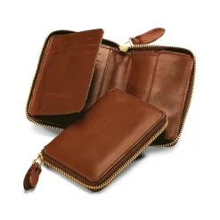 Manufactum Geldbörse mit Reißverschluss Braun Outlet