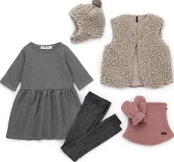 Manufactum Mädchen-Jerseykleid Mittelgrau Sale