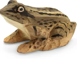 Wildlife Garden Moorfrosch Lindenholz handgeschnitzt