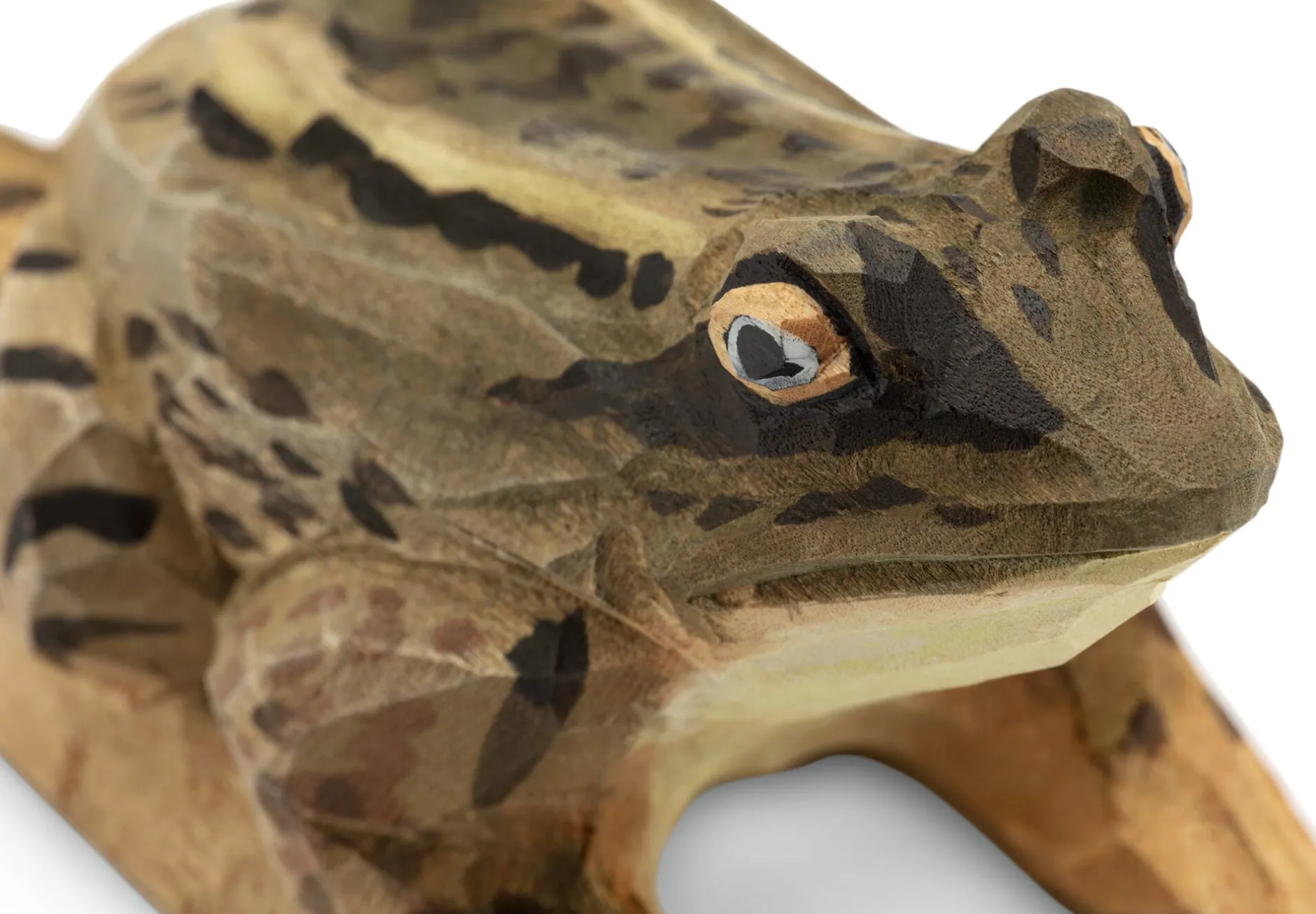 Wildlife Garden Moorfrosch Lindenholz handgeschnitzt