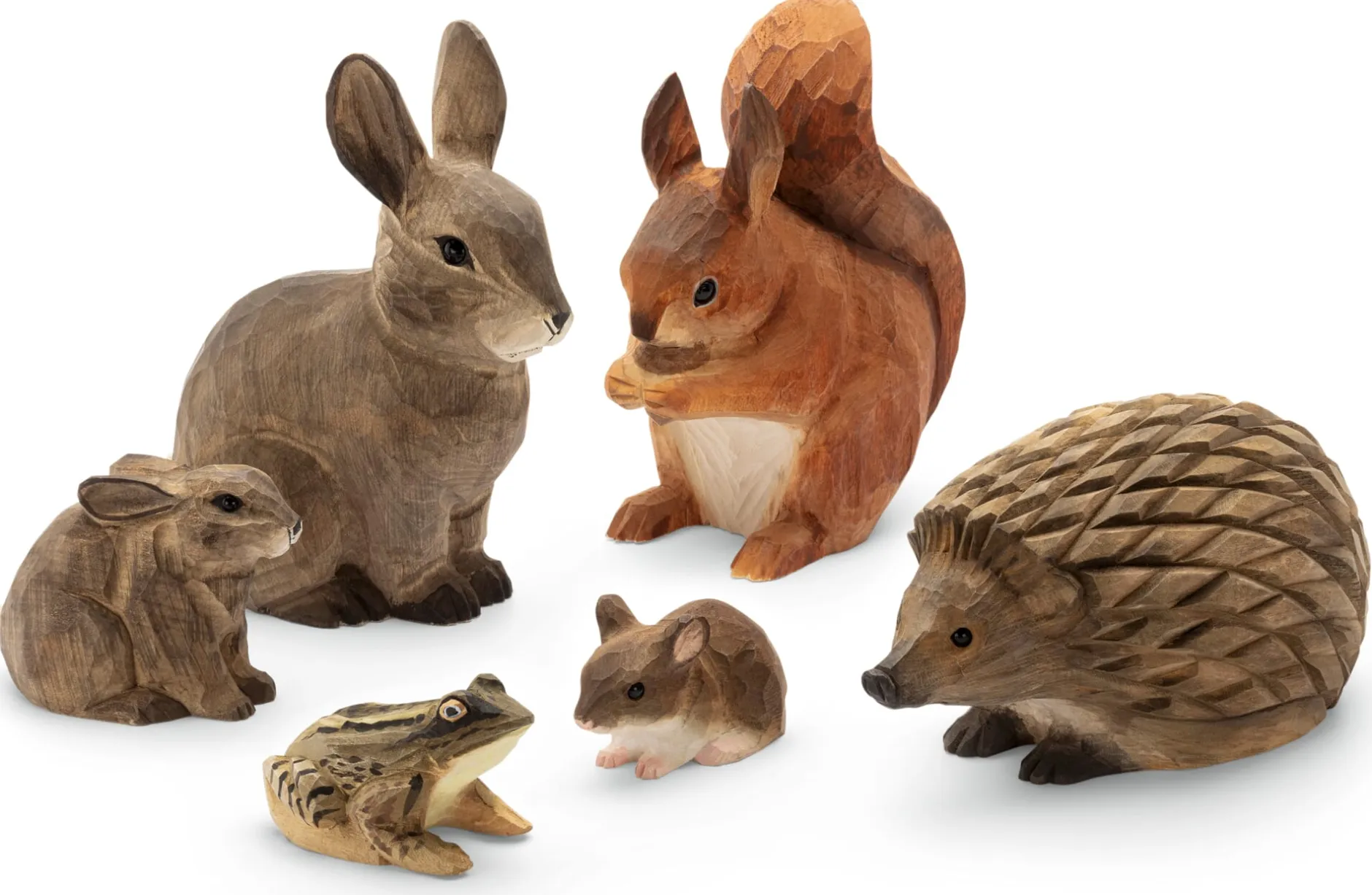 Wildlife Garden Moorfrosch Lindenholz handgeschnitzt