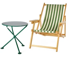 Demar Forge Niedriger Balkonklapptisch Stahl rund Grün New