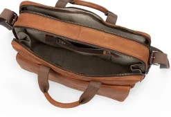 Harold’s Lederwaren Notebook-Tasche, Cognac New