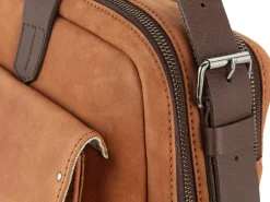 Harold’s Lederwaren Notebook-Tasche, Cognac New