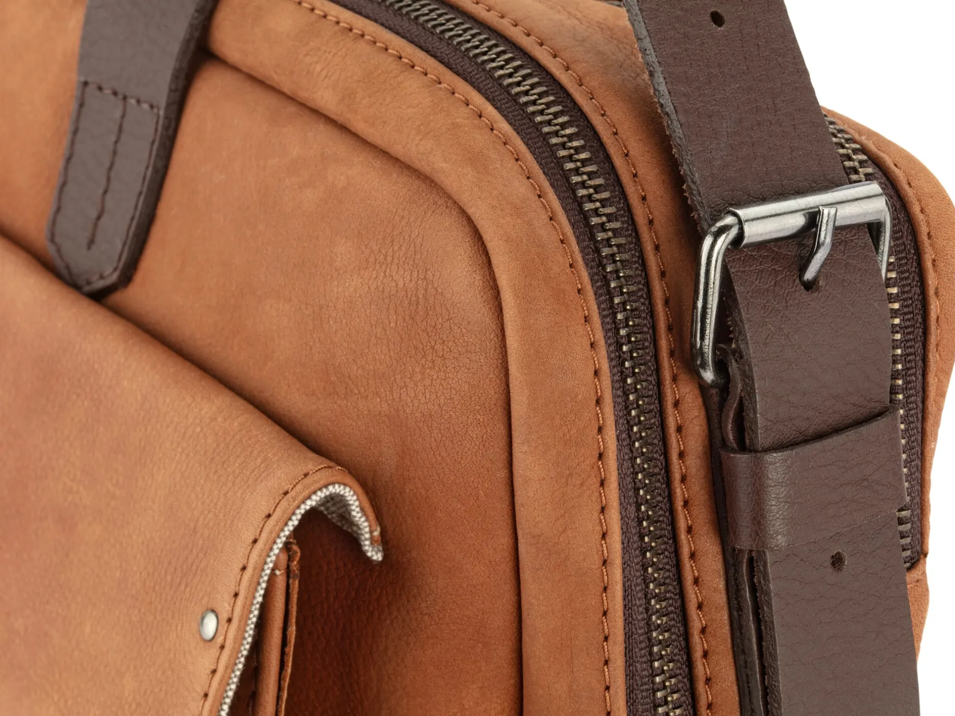 Harold’s Lederwaren Notebook-Tasche, Cognac New