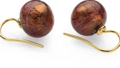 Ménard Ohrhänger Muranoglas, Bordeaux Sale