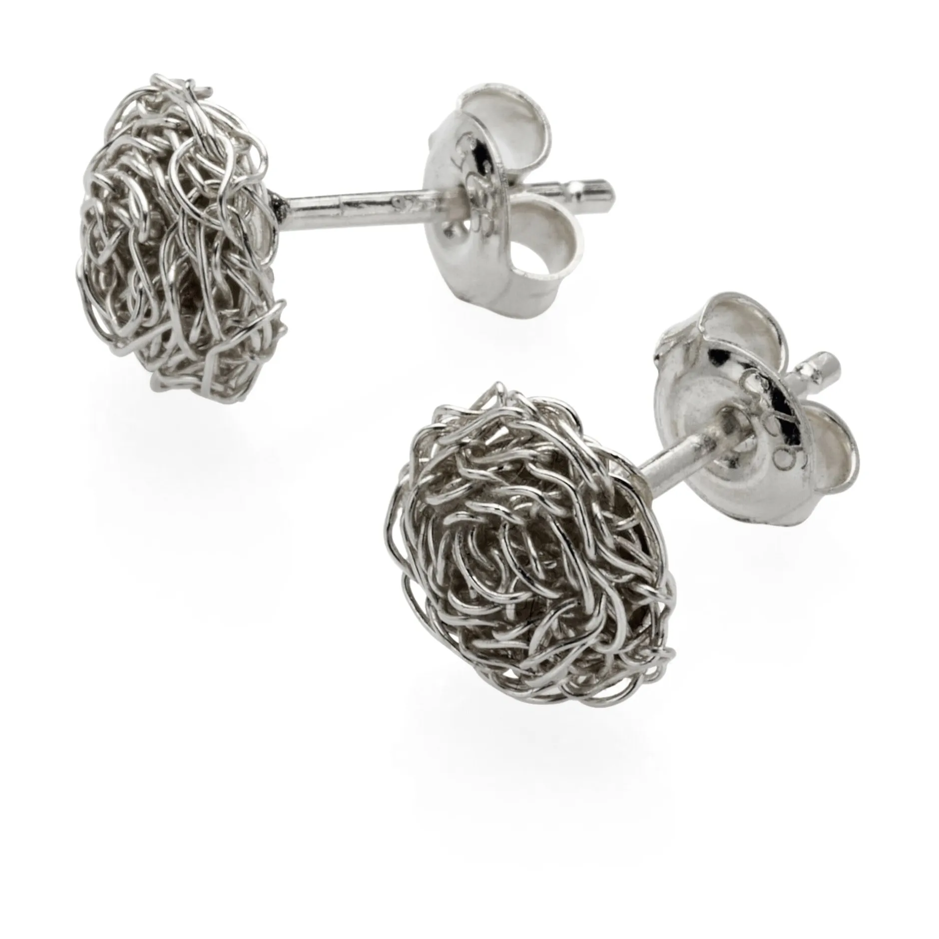 Natalia Warwas Ohrstecker gehäkeltes Silber Sale