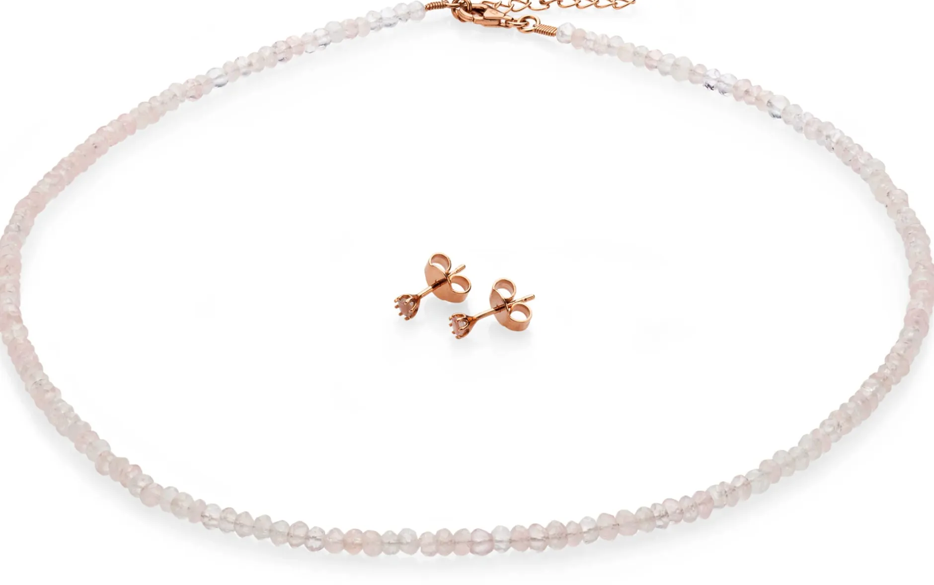 Guthmann Ohrstecker Rosenquarz, Roségold Clearance