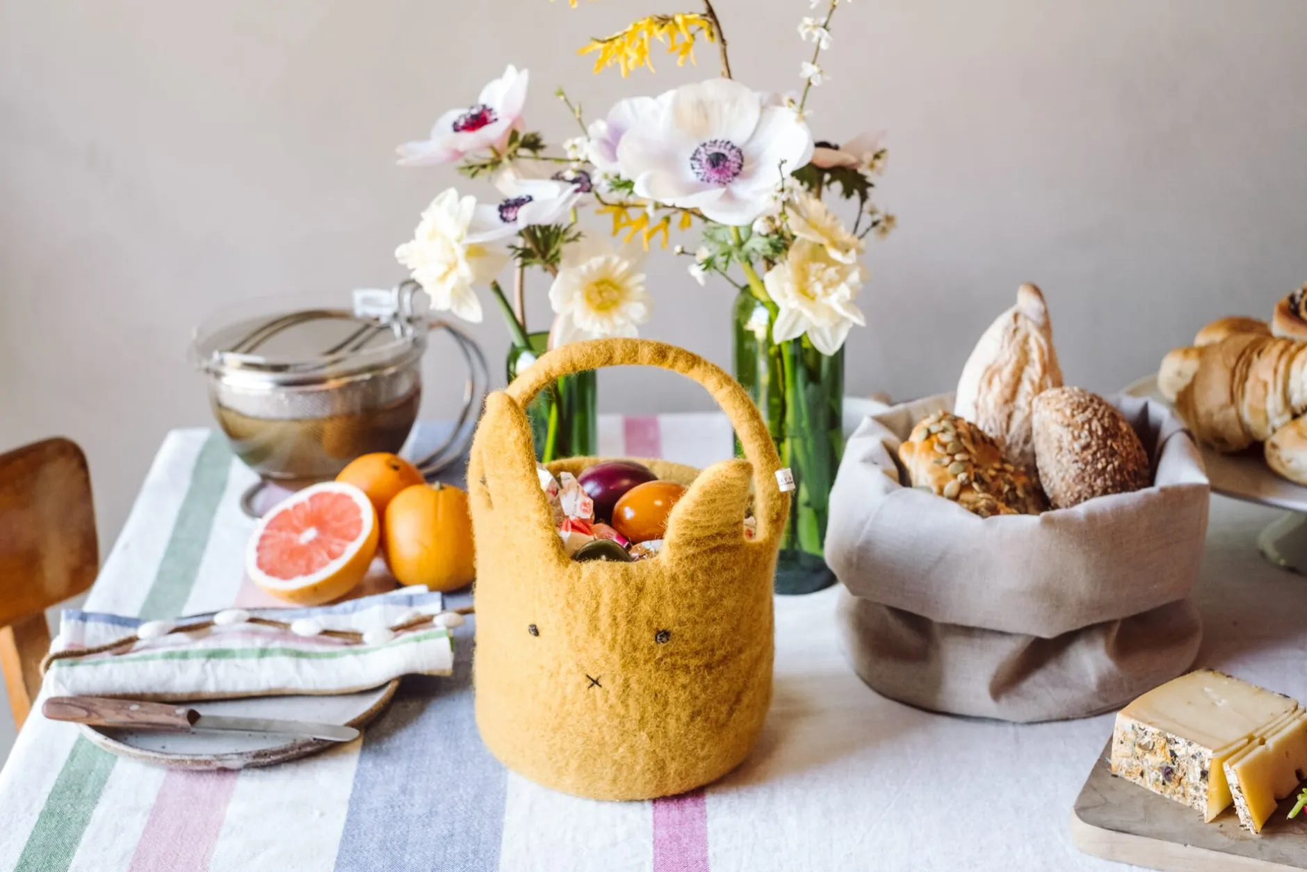 Én Gry & Sif Osterkörbchen Filz Gelb Outlet